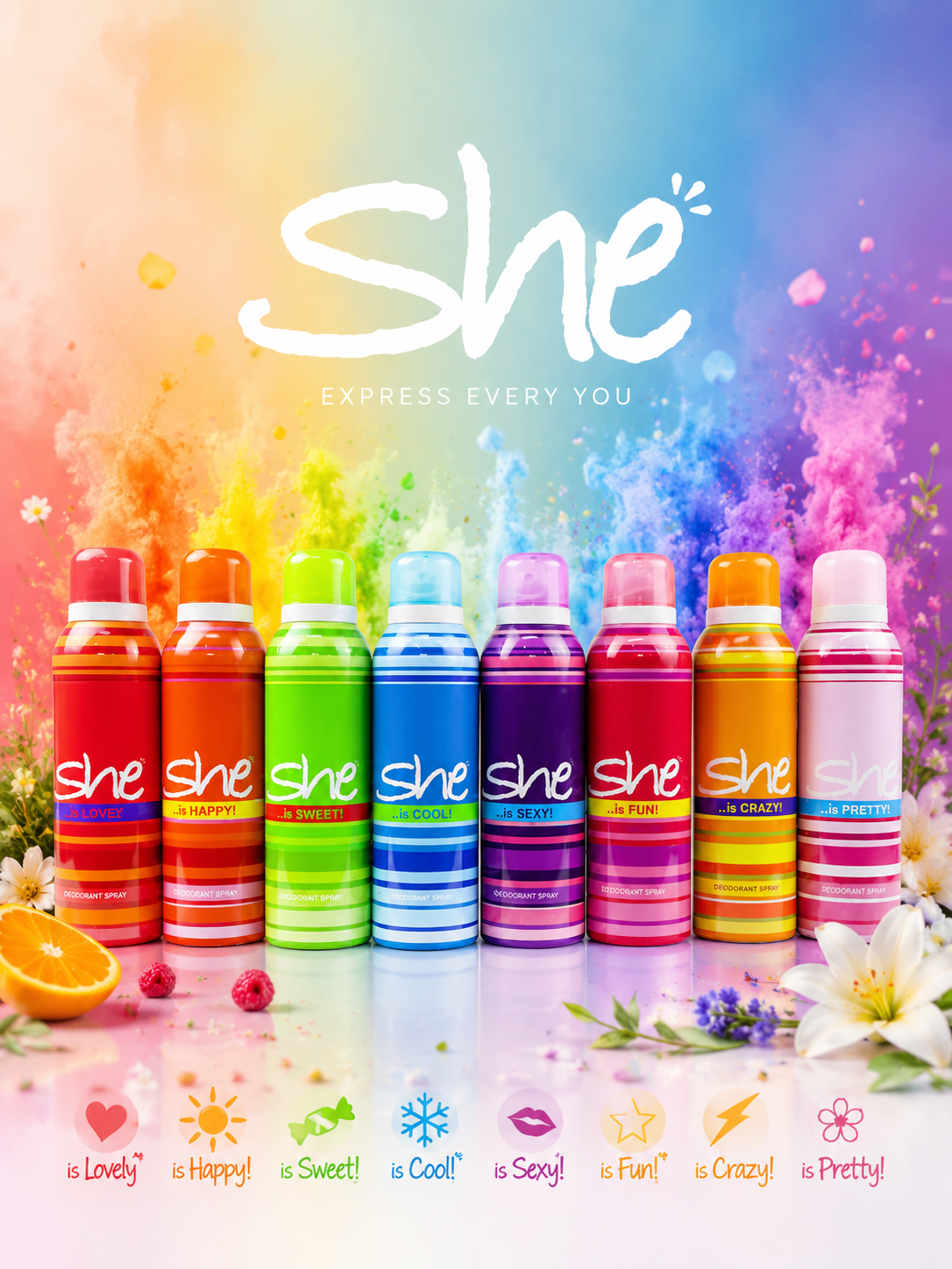 She Is Cool Deodorant Body Spray For Women 200ml